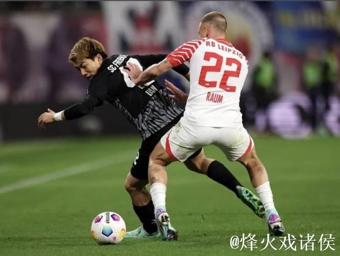 半场：莱比锡2-0法兰克福，哈德、鲍姆加特纳相